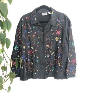 Chico’s Design Button Down Light weight Jacket Size 3